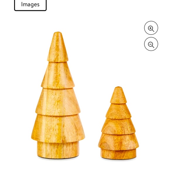 NWT 2 Pack Mango Wooden Decor Trees - Picture 2 of 6